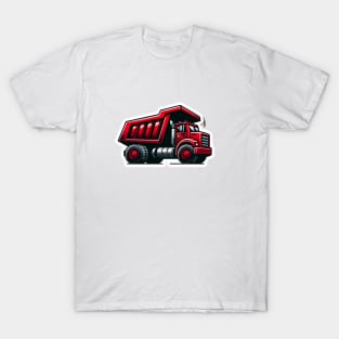 Big Red Whimsy-Cartoon Dump Truck Graphic for T- Shirt T-Shirt